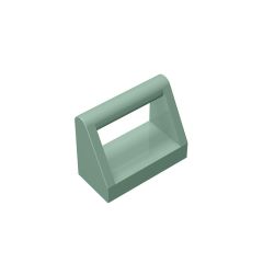 Tile Special 1 x 2 with Handle #2432 Sand Green