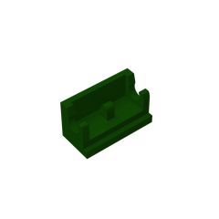 Hinge Brick 1 x 2 Base #3937 Dark Green