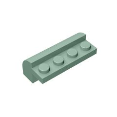 Brick Curved 2 x 4 x 1 1/3 with Curved Top #6081 Sand Green