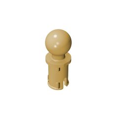 Technic Pin with Friction Ridges Lengthwise and Towball #6628 Tan