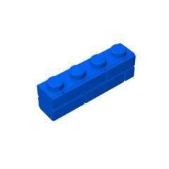 Brick Special 1 x 4 with Masonry Brick Profile #15533 Blue
