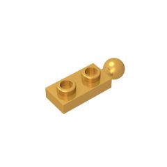 Plate Special 1 x 2 with End Towball #22890 Pearl Gold