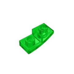 Slope Curved 2 x 1 Inverted #24201 Trans-Green