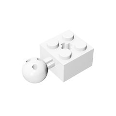 Brick Modified 2 x 2 With Ball Joint And Axle Hole #57909 White
