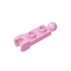 Plate, Modified 1 x 2 With Tow Ball And Small Tow Ball Socket On Ends #14419 Bright Pink