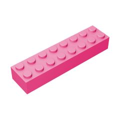Brick 2 x 8 #93888 Dark Pink
