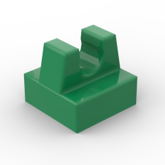 Tile Special 1 x 1 with Clip and Straight Tips #2555 Green