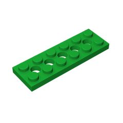Technic, Plate 2 x 6 with 5 Holes #32001 Green