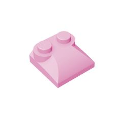 Brick Curved 2 x 2 x 2/3 Two Studs and Curved Slope End #47457 Bright Pink