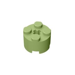 Brick Round 2 x 2 with Axle Hole #6143 Olive Green