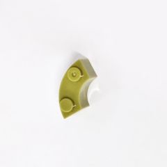 Curved Brick 2 Knobs #3063 Olive Green