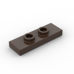 Plate Special 1 x 3 with 2 Studs with Groove and Inside Stud Holder (Jumper) #34103 Dark Brown
