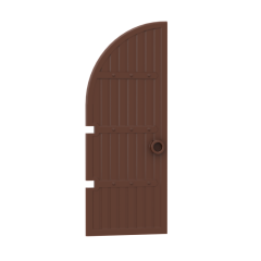 Door 1 x 4 x 9 Curved Top #6105 Reddish Brown