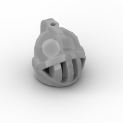 Minifig Helmet with Fixed Grill and Plume Hole (Castle) #4503 Flat Silver