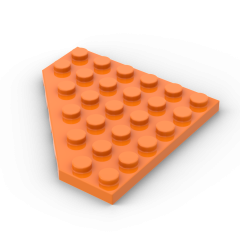 Wedge Plate 6 x 6 Cut Corner #6106 Orange