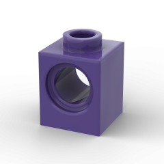 Technic Brick 1 x 1 #6541 Dark Purple