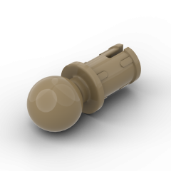 Technic Pin with Friction Ridges Lengthwise and Towball #6628 Dark Tan