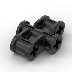 Technic Axle Connector 2 x 3 Quadruple #11272 Black
