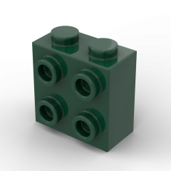 Brick Special 1 x 2 x 1 2/3 with Four Studs on One Side #22885 Dark Green