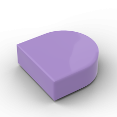 Tile, Round 1 x 1 Half Circle Extended (Stadium) #24246 Medium Lavender