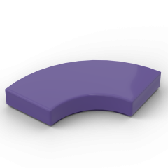 Tile 2 x 2 Curved, Macaroni #27925 Dark Purple