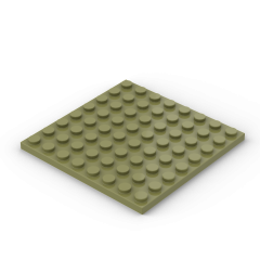 Plate 8 x 8 #41539 Olive Green