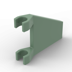 Flag 2 x 2 Trapezoid with Flat Area between Clips #44676 Sand Green