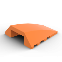 Wedge Curved 4 x 4 No Top Studs #47753 Orange 1/2 KG
