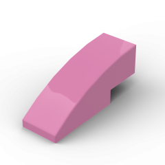 Slope Curved 3 x 1 No Studs #50950 Dark Pink