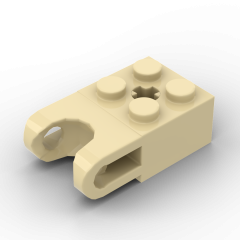 Technic Brick Special 2 x 2 with Ball Receptacle Wide and Axle Hole #92013 Tan