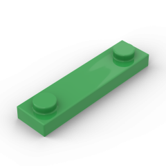 Plate Special 1 x 4 with 2 Studs #92593 Bright Green