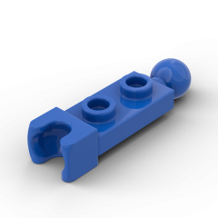 Plate, Modified 1 x 2 With Tow Ball And Small Tow Ball Socket On Ends #14419 Blue