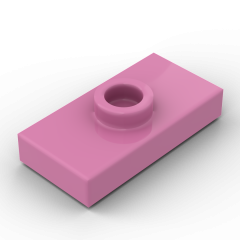 Plate, Modified 1 x 2 with 1 Stud, Jumper #3794 Dark Pink