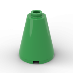 Cone 2 x 2 x 2 with Completely Open Stud #14918 Bright Green