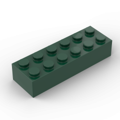 Brick 2 x 6 #44237 Dark Green