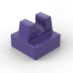 Tile Special 1 x 1 with Clip and Straight Tips #2555 Dark Purple