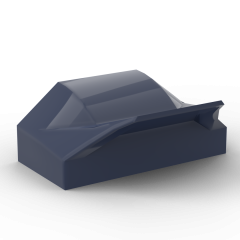 Slope, Curved 1 x 2 x 2/3 Wing End #47458 Dark Blue