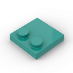 Plate Special 2 x 2 with Only 2 studs #33909 Dark Turquoise
