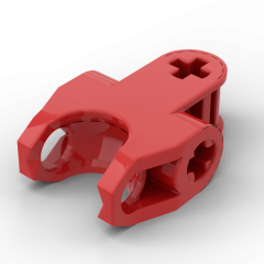 Technic Axle Connector 2 x 3 with Ball Socket, Closed Sides, Squared Ends #60176 Red 1/4 KG