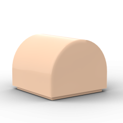 Brick Curved 1 x 1 x 2/3 Double Curved Top, No Studs #49307 Light Flesh