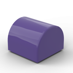 Brick Curved 1 x 1 x 2/3 Double Curved Top, No Studs #49307 Dark Purple