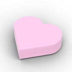 Tile 1 x 1 Heart #39739 Bright Pink