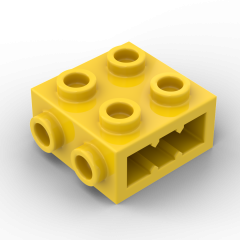 Brick Special 1 x 2 x 1 2/3 with 8 Studs on 3 Sides #67329 Yellow
