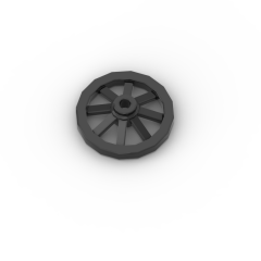 Wheel Wagon Small (27mm D.) #2470 Black