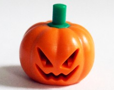 Minifig Head Cover, Pumpkin Jack O' Lantern #20693 Bulk 1 KG