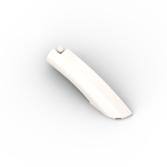 Slope Curved 10 x 2 x 2 with Curved End Right #77182 White