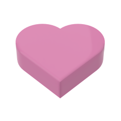 Tile 1 x 1 Heart #39739 Dark Pink