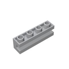 Brick Special 1 x 4 with Groove #2653 Light Bluish Gray