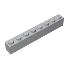 Brick 1 x 8 #3008 Light Bluish Gray 10 pieces