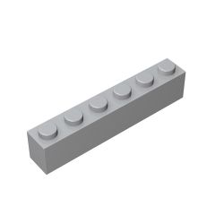 Brick 1 x 6 #3009 Light Bluish Gray 10 pieces
